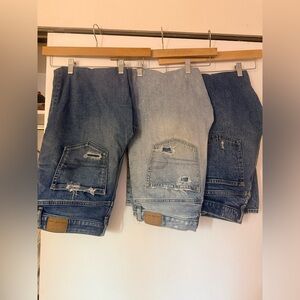 SET! American Eagle & Abercrombie Fitch Jeans Pants Women's Relaxed Size 8